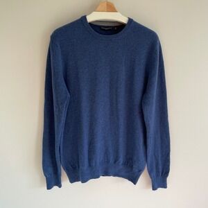 Monsanto Roma Mens Sweater XL Blue Crew Neck Long Sleeve Casual Knit Minimalist‎